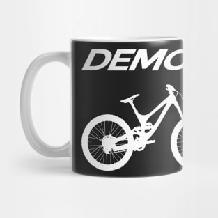 Silhouette of downhill bike. Mug